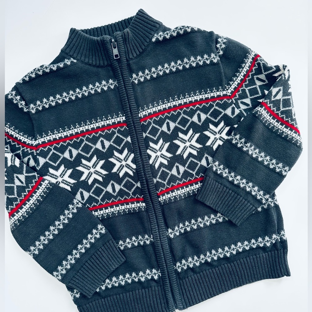 Holiday Knit ZipUp Sweater